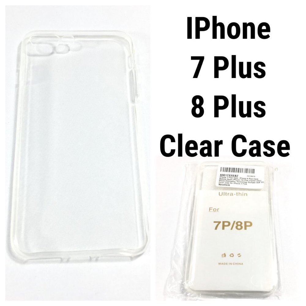 NEW IPhone 8P 7P 8 Plus 7 Plus Clear Case Cover